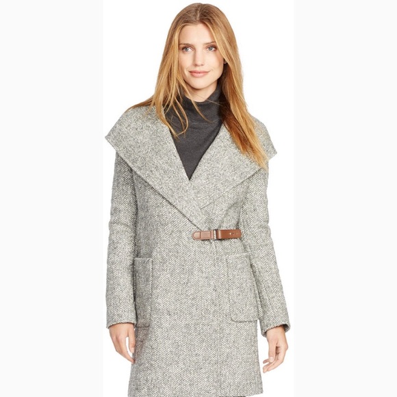 ralph lauren buckle front walker coat